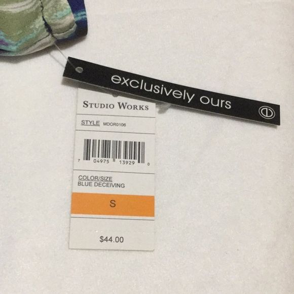 Studio Works Blue Deceiving Open Cardigan - Picture 6 of 7